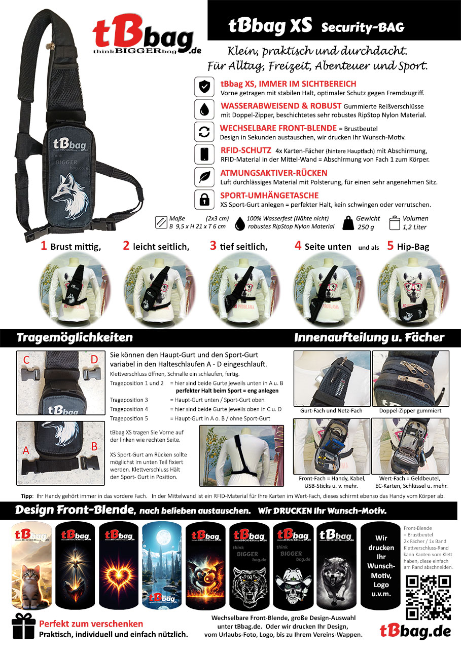 tBbag XS Beschreibung tBbag XS Beschreibung