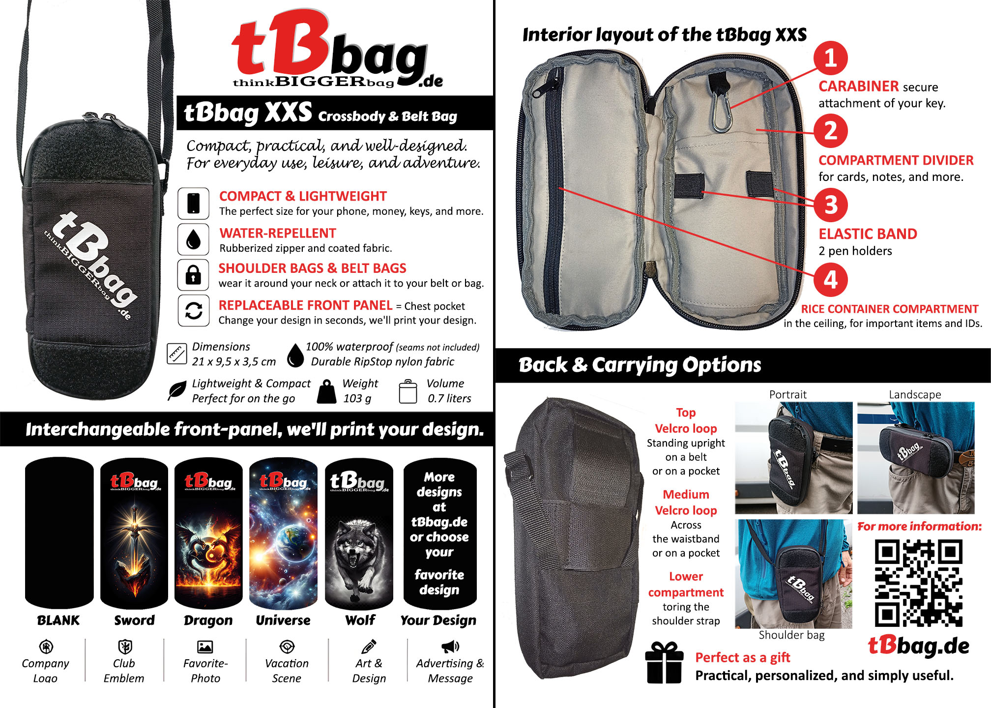 tBbag XXS Info eng tBbag XXS ENGLISCH